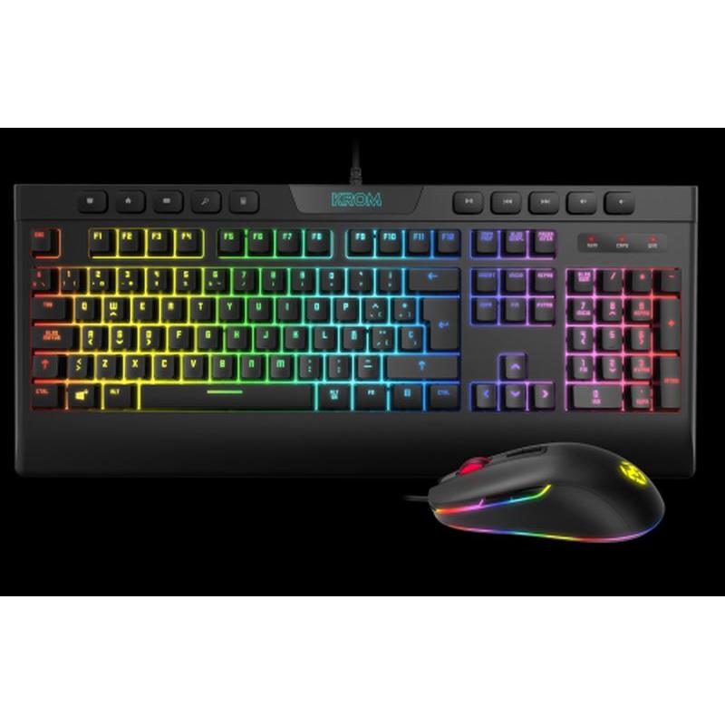 NOX KROM TECLADO RATON KALYOS GAMING USBTECLADO MEMBRANA RGB/RATON 6400DPI