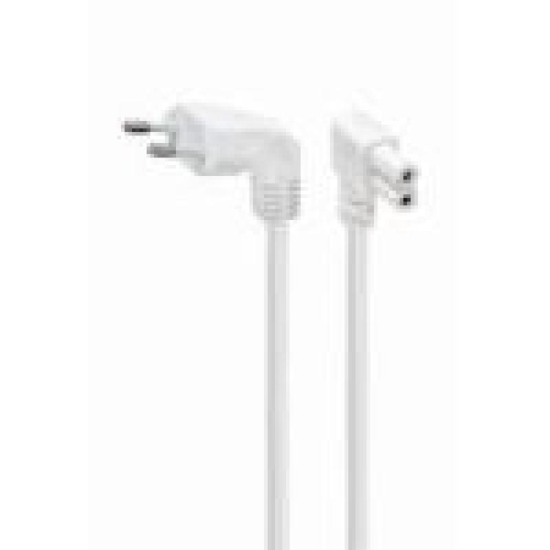 GEMBIRD CABLE CORRIENTE TIPO 8 CON CONECTORES EN L DE 1.8M BLANCO