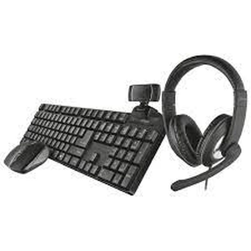 TRUST BUNDLE HOME OFFICE  (CAJA DETERIORADA) INCLUYE HEADSET RENO TECLADO Y RATON XIMO Y UNA WEBCAM TRINO HD