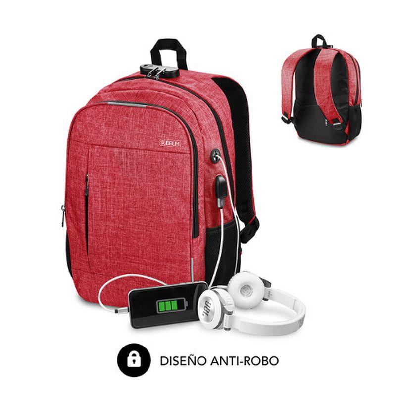 SUBBLIM MOCHILA URBAN LOCK BACKPACK 16 RED