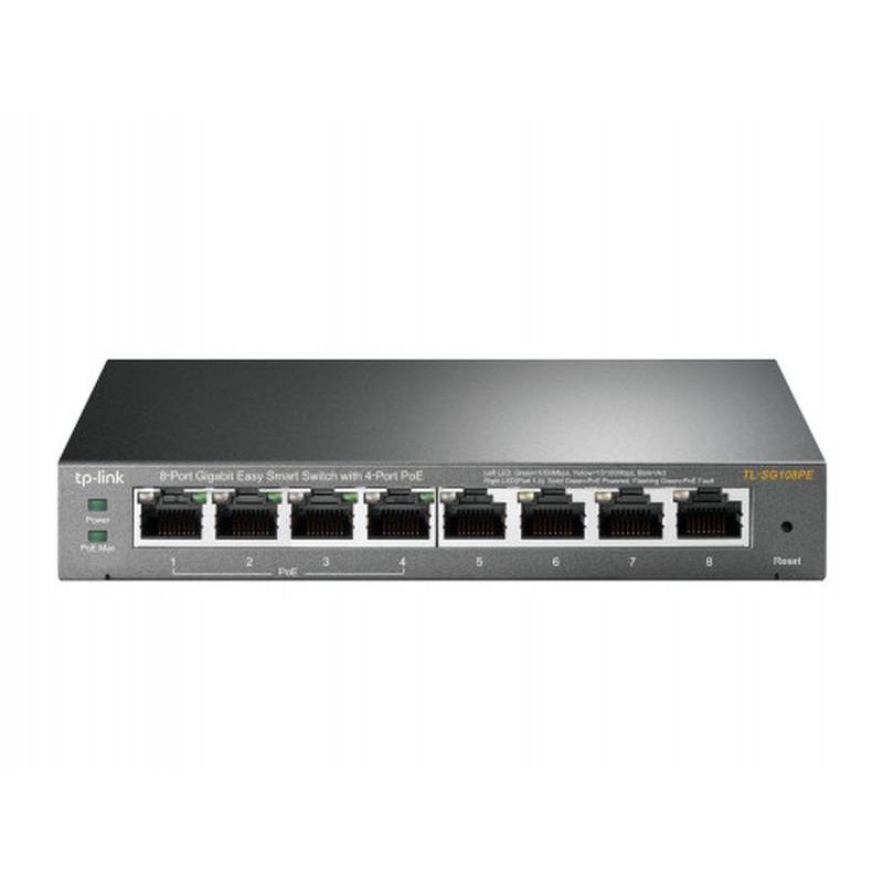 TP-LINK SWITCH EASYSMART DE 8 PUERTOS GIGABIT CON 4 PUERTOS POE