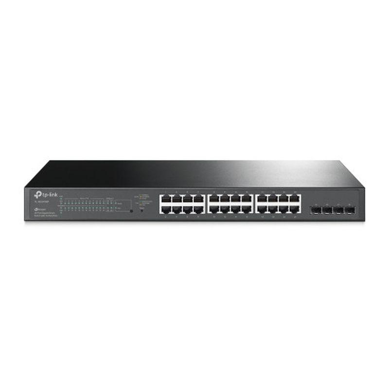 TP-LINK SWITCH SMART GIGABIT JETSTREAM DE 24 PUERTOS POE+ Y 4 RANURAS SFP   TL-SG2428P