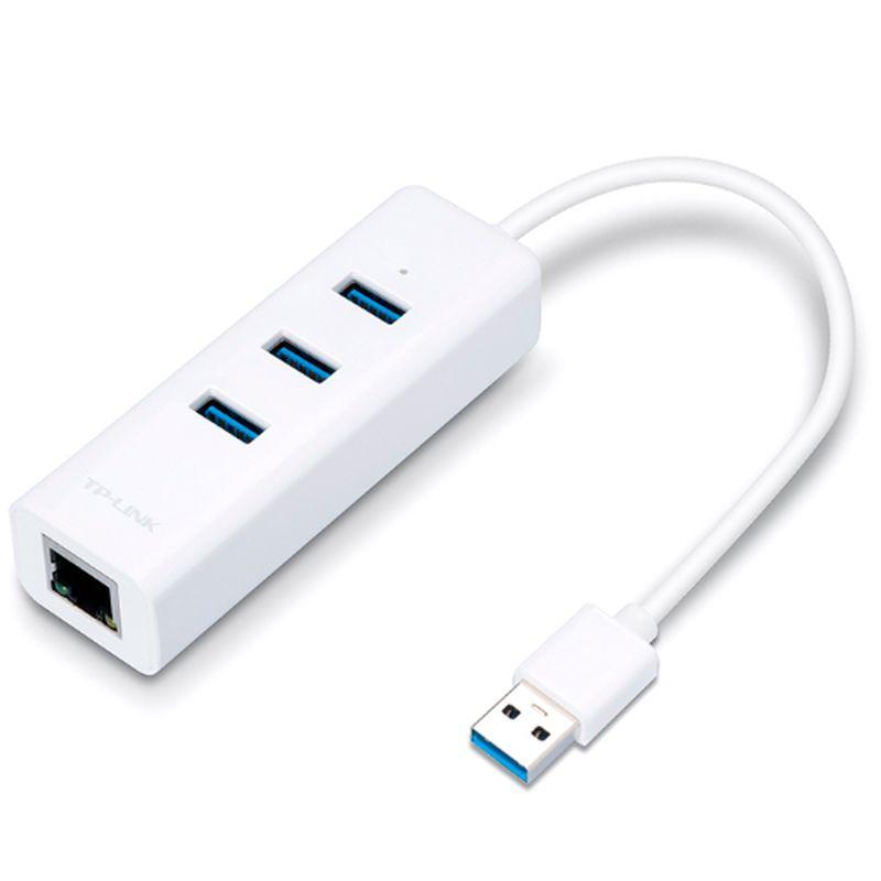 TP-LINK ADAPTADOR USB 2 EN 1 CON HUB DE 3 USB 3.0 Y ADAPTADOR DE RED