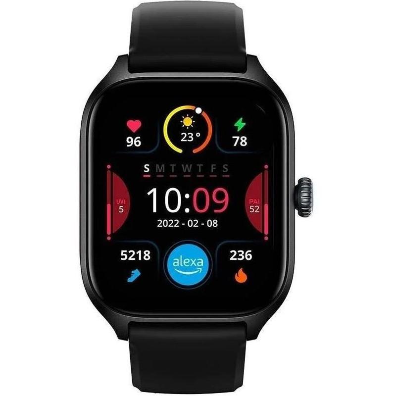 XIAOMI SMARTWATCH AMAZFIT GTS 4 NEGRO INFINITO HUAMINOTIFICACIONES/ FRECUENCIA CARDIACA/ GPS