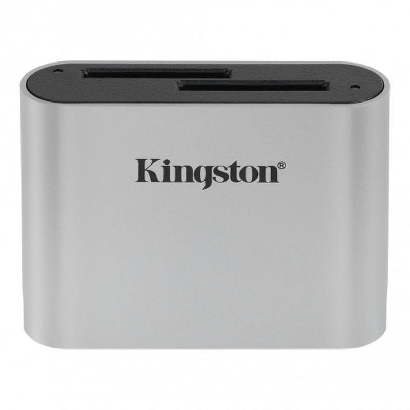 KINGSTON LECTOR DE TARJETA SD WORKFLOW TYPE-C NEGRO PLATAKINGSTON USB3.2 GEN1 WORKFLOW DUAL-SLOT SDHC/SDXC UHS-II CARD READER