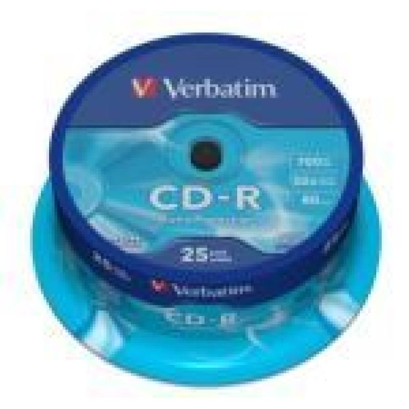 VERBATIM CD-R 700MB 52X 80MIN BOTE 25