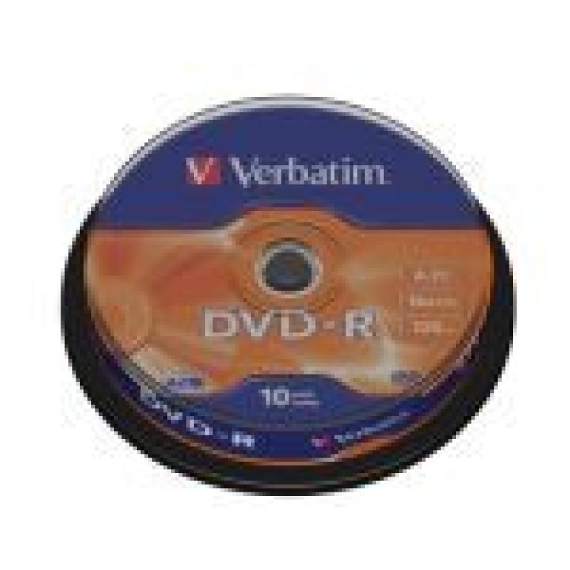 VERBATIM DVD-R 4.7GB BOTE 10UD 16X