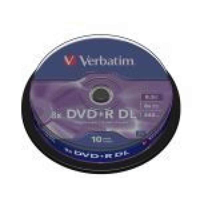 VERBATIM DVD+R DL 8.5GB DOBLE CAPA BOTE 10