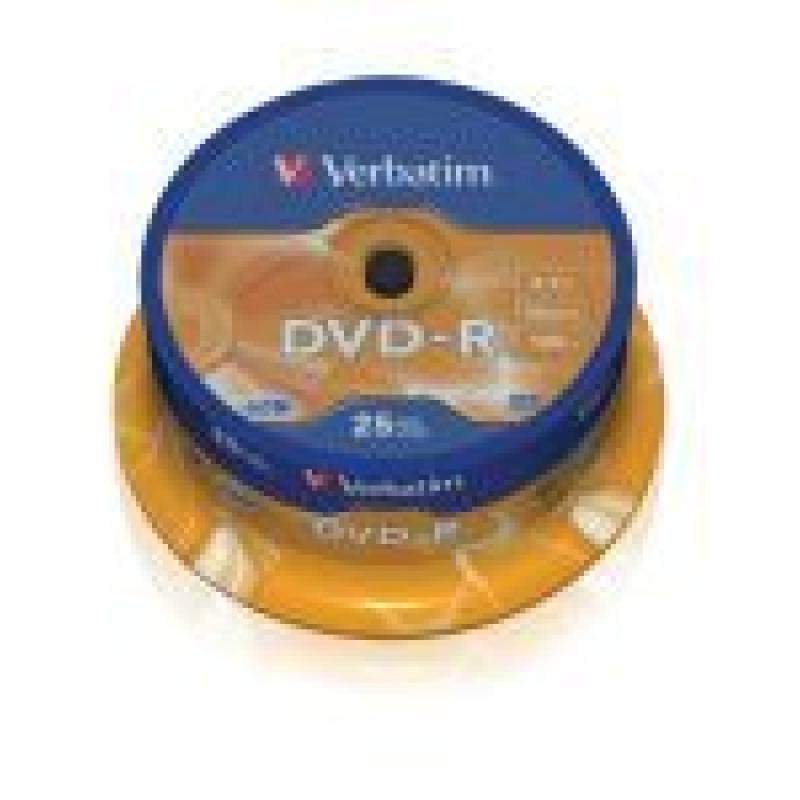 VERBATIM DVD-R 4.7GB 16X 120MIN BOTE 25