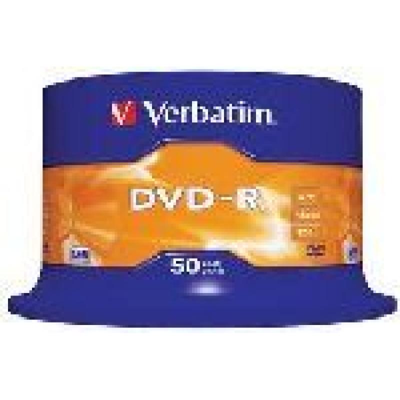 VERBATIM DVD-R 4.7GB 120MIN AZO BOTE 50U