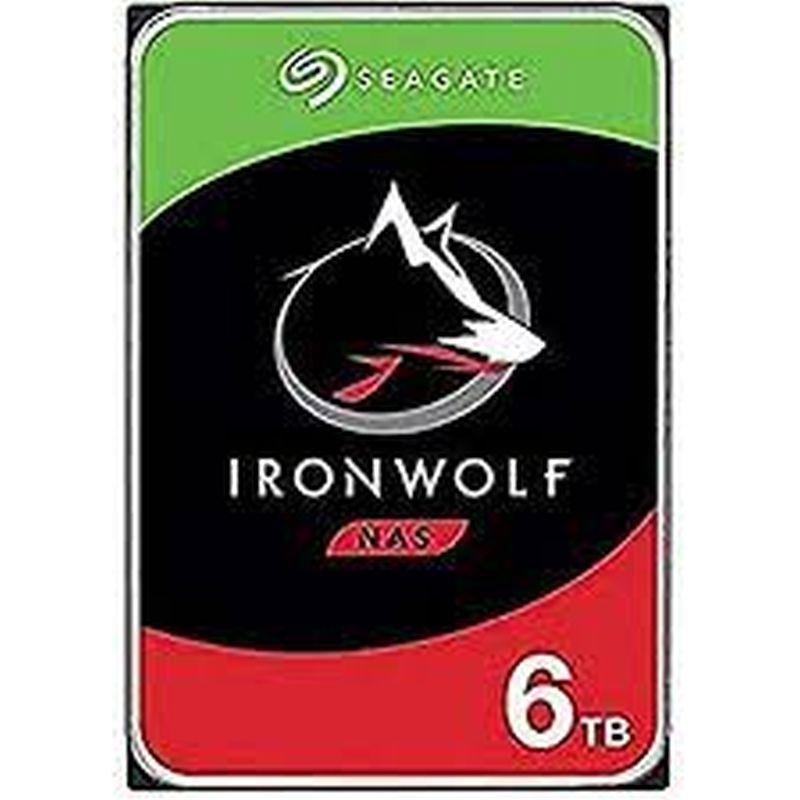 SEAGATE DISCO DURO 6TB 3.5 ST6000VN001 IRONWOLFIdeal para NAS para el hogar, pequeñas oficinas/oficinas domésticas y pequeñas em