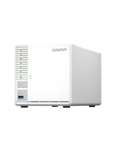 QNAP NAS DE 3 BAHIAS Y 8GB RAM TS-364-8GNAS 2,5GbE RAID 5 de alto rendimiento con 3 bahías y almacenamiento en caché SSD M.2 par